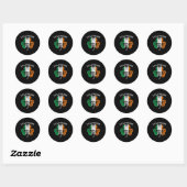 Sticker Rond Chicago Southside Irish Flag St. Patrick's Day  (Feuille)