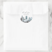 Sticker Rond Chicago Wedding Favor Photo Merci (Sac)
