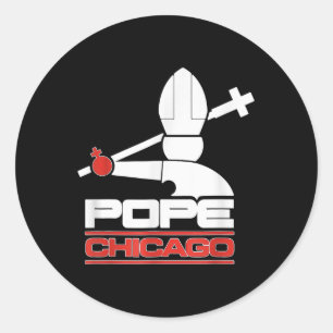 Sticker Rond Chicago White Cassox Pope Leo T-shirt.png