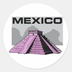 Sticker Rond Chichen Itza