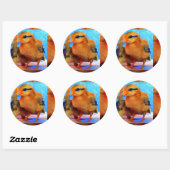 Sticker Rond Chick-A-Dee-Light I de Pâques (Feuille)