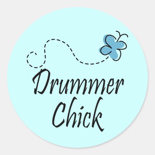 Sticker Rond Chick batteur (Devant)