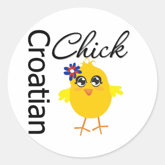 Sticker Rond Chick croate (Devant)