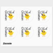 Sticker Rond Chick croate (Feuille)