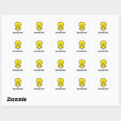Sticker Rond Chick dansant (Feuille)