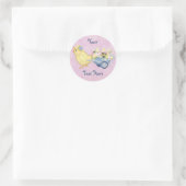 Sticker Rond Chick et panier (Sac)