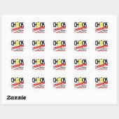 Sticker Rond Chick Interrompu 2 Tumeur Cerveau (Feuille)