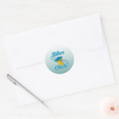 Sticker Rond Chick motocycliste #3 (Enveloppe)