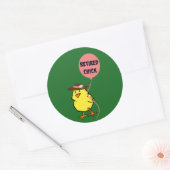 Sticker Rond Chick retraité...oh si mignon (Enveloppe)