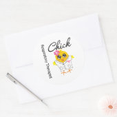 Sticker Rond Chick, thérapeute respiratoire (Enveloppe)