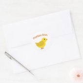 Sticker Rond Chick Triathlon mignon (Enveloppe)