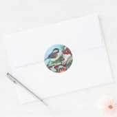 Sticker Rond Chickadee Black Capped Art (Enveloppe)