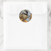 Sticker Rond Chickadee Songbird, Joli Espérant (Sac)