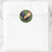 Sticker Rond Chicken Art Stuart Bantam Rooster (Sac)