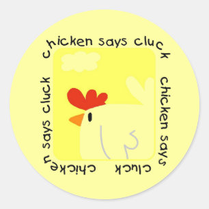 Sticker Rond Chicken dit Cluck Tshirts et cadeaux