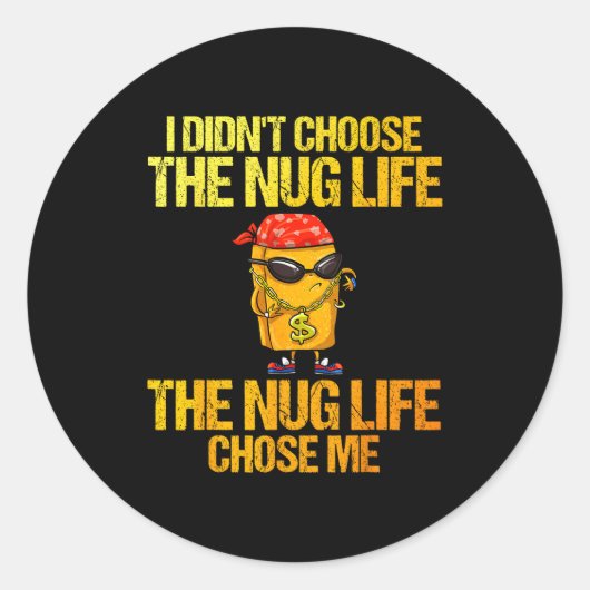 Sticker Rond Chicken Nugget Art For Men Women Kids Chicken Nugg (Devant)