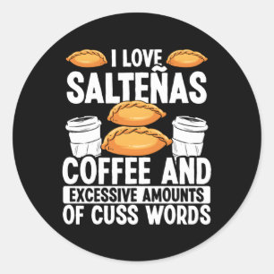 Sticker Rond Chicken Salteã±As Boliamericain Bolivia Globe