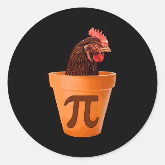 Sticker Rond Chicken T And I Dont Care  (Devant)