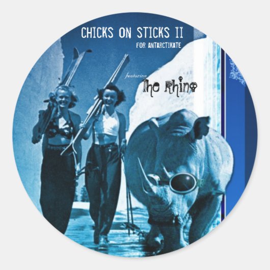 Sticker Rond chicks_sticks_rhino_print_noText_noLogo, chicks... (Devant)