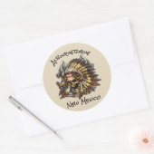 Sticker Rond Chief Bones Albuquerque Nouveau-Mexique (Enveloppe)