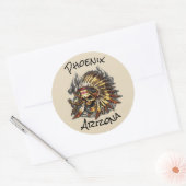 Sticker Rond Chief Bones Phoenix Arizona (Enveloppe)