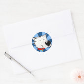 Sticker Rond Chien (Enveloppe)