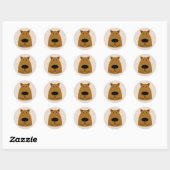 Sticker Rond Chien (Feuille)