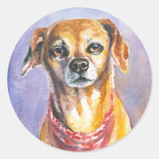 Sticker Rond Chien 2 (Devant)