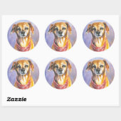 Sticker Rond Chien 2 (Feuille)