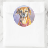 Sticker Rond Chien 2 (Sac)