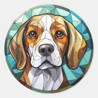 Chien à col Beagle en verre doux