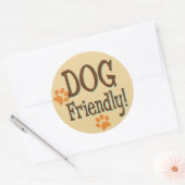 Sticker Rond Chien amical (Enveloppe)