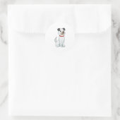 Sticker Rond Chien avec os (Sac)