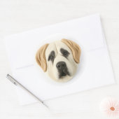 Sticker Rond Chien berger anatolien 3D inspiré (Enveloppe)