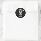 Sticker Rond Chien berne anatolien Kangal têtu drôle (Sac)