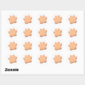 Sticker Rond Chien Biscuit Pawprint Art (Feuille)