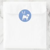 Sticker Rond Chien carlin Chien Chien Chien Chien Chien Chien (Sac)