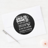 Sticker Rond Chien | C'est un grand Danois (Enveloppe)