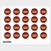 Sticker Rond Chien chaud (Feuille)