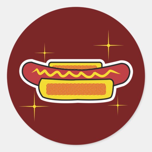 Sticker Rond Chien chaud (Devant)