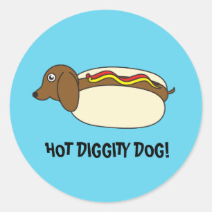 STICKER ROND CHIEN CHAUD !