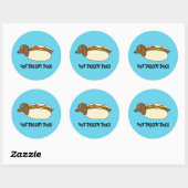 STICKER ROND CHIEN CHAUD ! (Feuille)