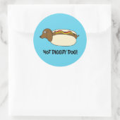 STICKER ROND CHIEN CHAUD ! (Sac)