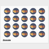 Sticker Rond Chien chaud avec Ketchup et moutarde (Feuille)