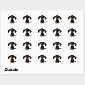 Sticker Rond Chien Chien Chien Chien Chien Chien Chien Cher (Feuille)