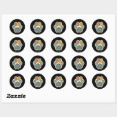 Sticker Rond Chien Chien Chien Empreinte de patte Conception de (Feuille)