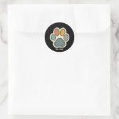 Sticker Rond Chien Chien Chien Empreinte de patte Conception de (Sac)