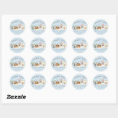 Sticker Rond Chien Chien Chien Pawty Merci Favoriser (Feuille)
