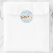 Sticker Rond Chien Chien Chien Pawty Merci Favoriser (Sac)
