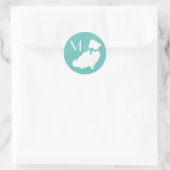 Sticker Rond Chien Chien Chien Poméranie (Sac)